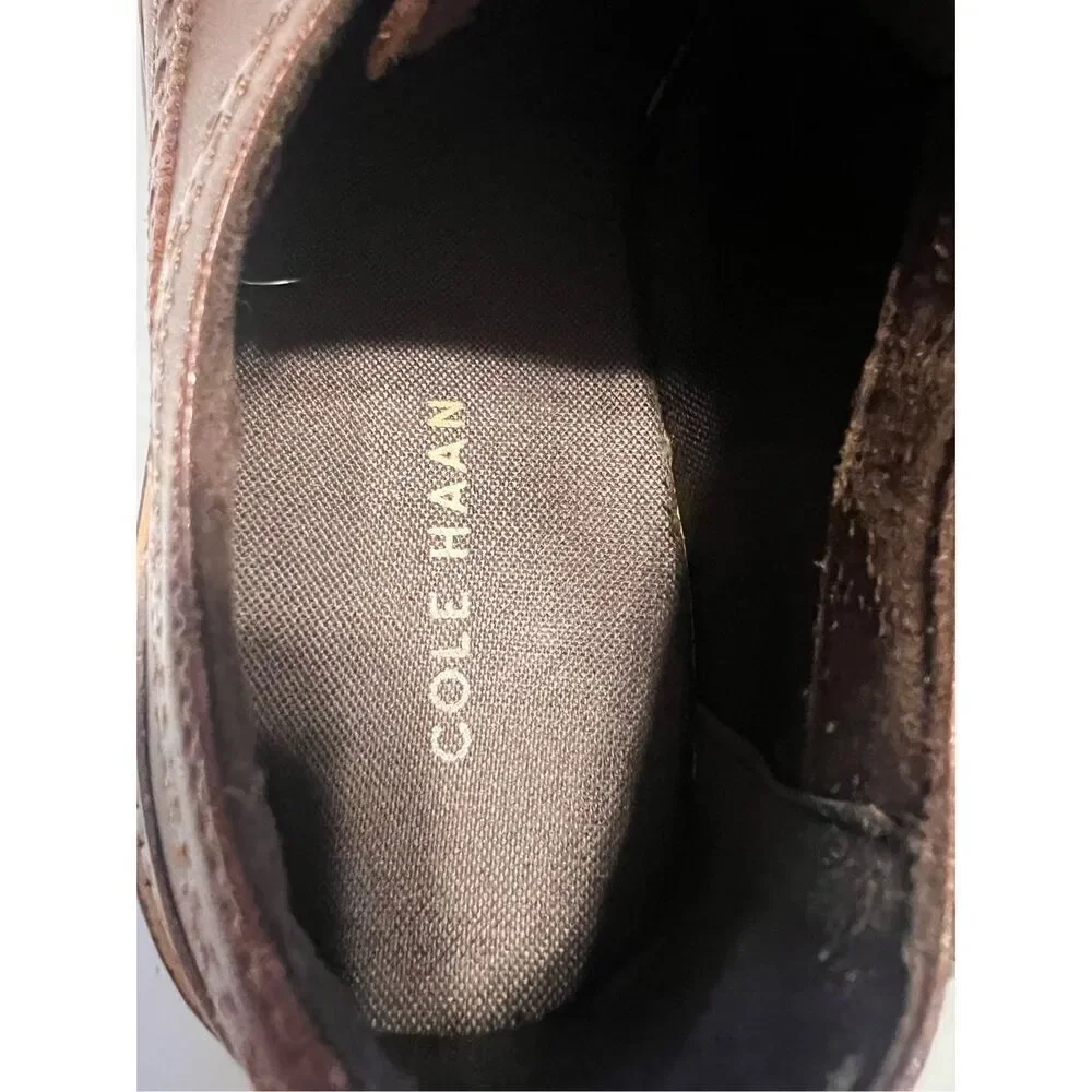 Cole Haan Men's Size 8 Davidson Wingtop Oxford Shoe Brown Tan Office Dressy
